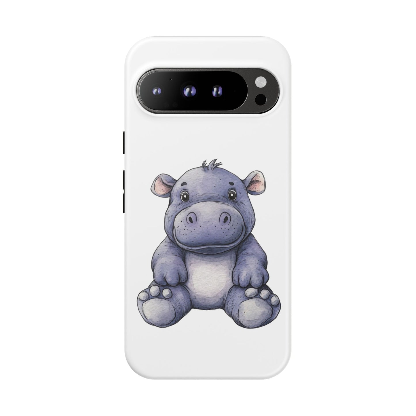 Cute Hippo Phone Case, Unique Tough Cases, Animal Lover Gift, Cute Animal Design, Baby Animal Phone Accessory