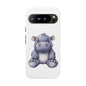 Cute Hippo Phone Case, Unique Tough Cases, Animal Lover Gift, Cute Animal Design, Baby Animal Phone Accessory