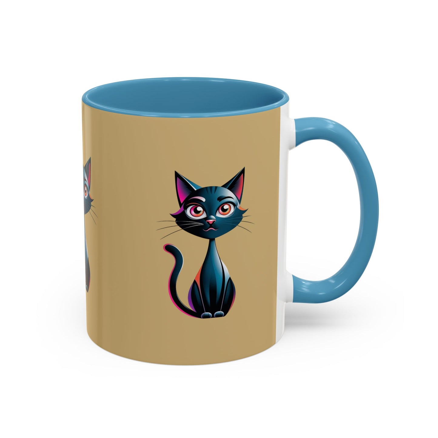 Cute Cat Accent Coffee Mug - Perfect for Cat Lovers, Gift for Birthdays, Home Decor, Animal Enthusiasts, Fun Kitchenware