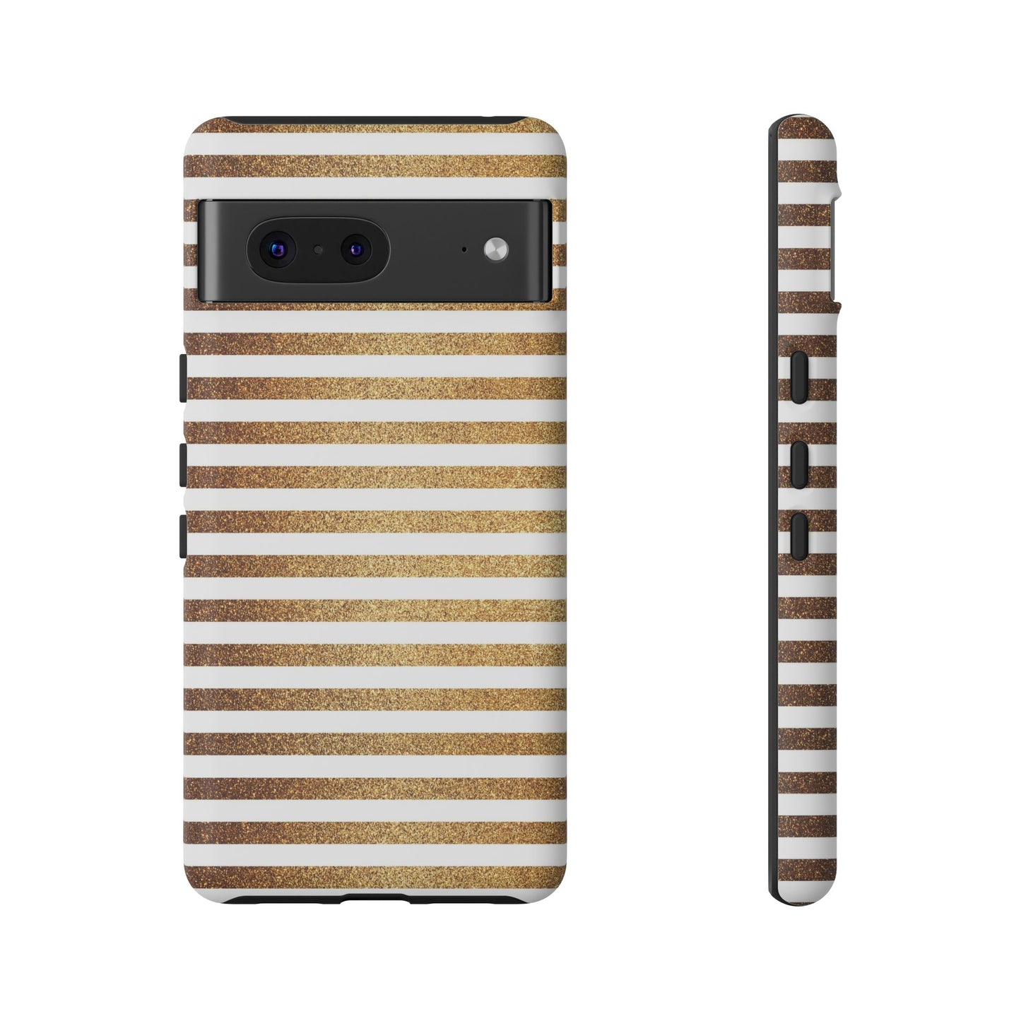 Glamorous Gold Striped Phone Case | Tough Cases, Stylish Phone Cover, Chic Accessories, Gift for Her, Fashionable Tech