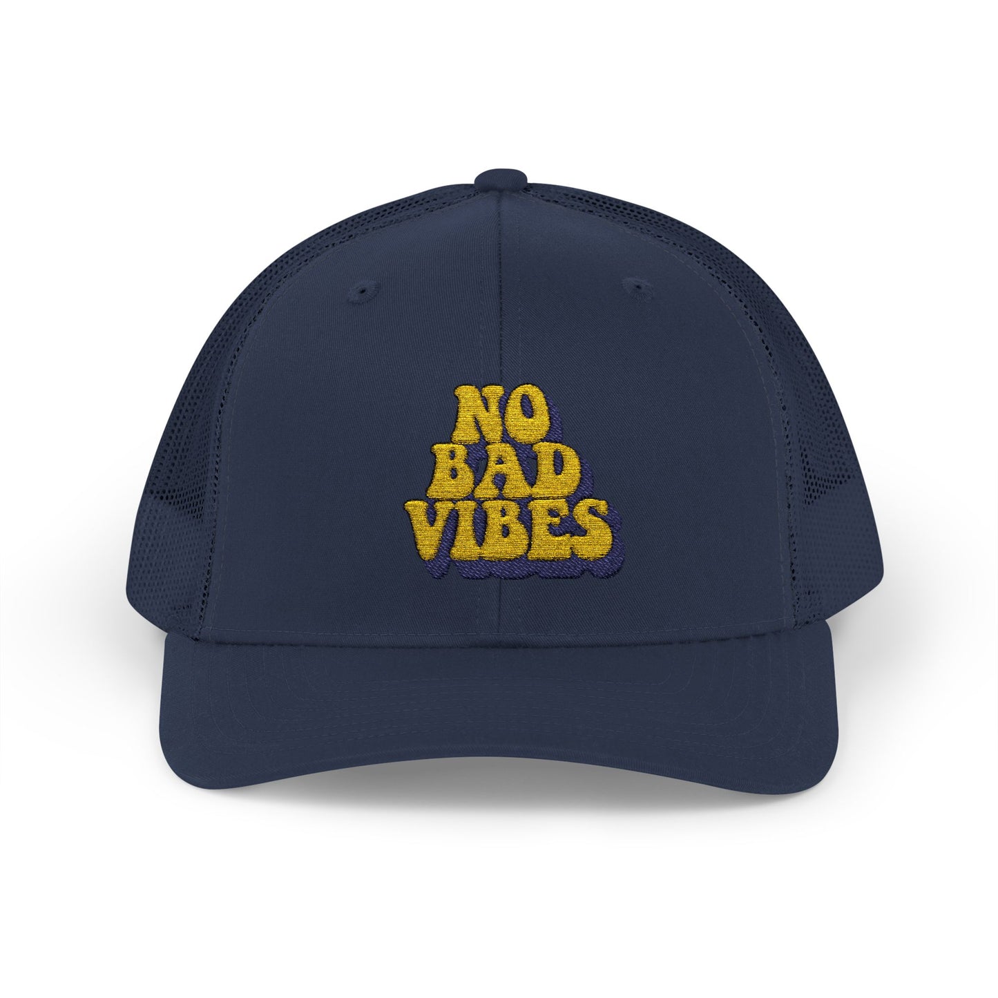 No Bad Vibes Snapback Trucker Cap | Casual Summer Hat, Gift for Her, Trendy Accessory, Outdoor Fun, Festival Wear