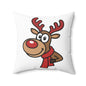 Reindeer Holiday Pillow, Christmas Decor, Cute Home Accents, Cozy Winter Cushion, Festive Throw Pillow