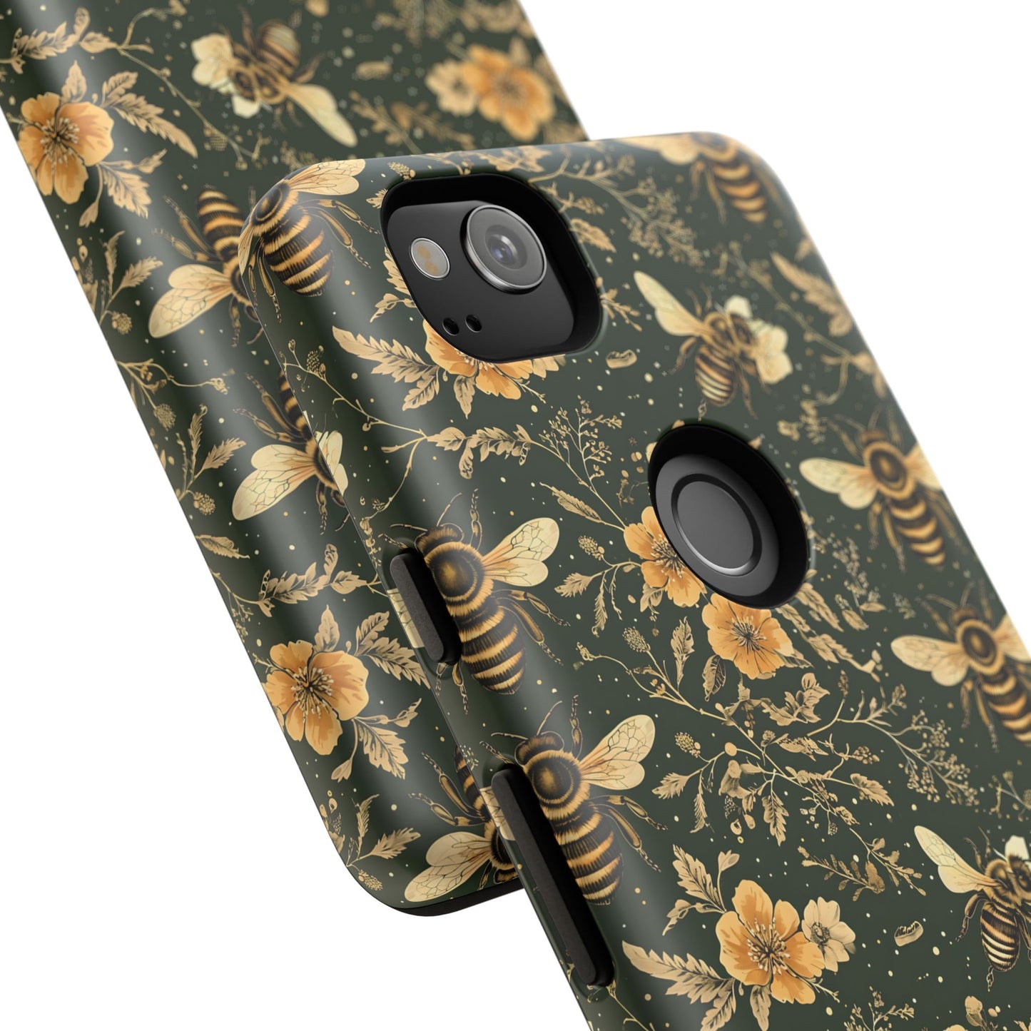 Nature-Inspired Phone Case, Tough Cases for Nature Lovers, Floral Bee Design, Eco-Friendly Gift, Summer Vibes, Trendy Phone Accessory,