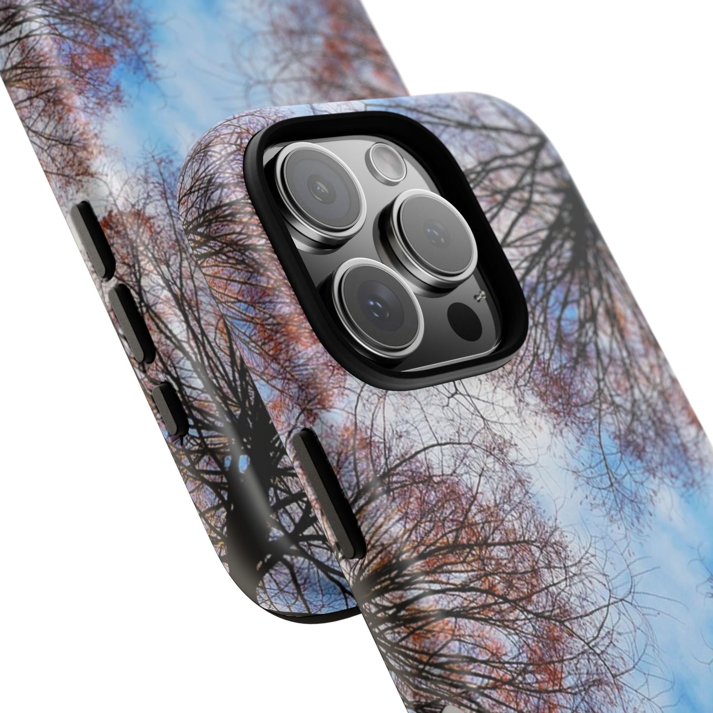 Skyward Trees Phone Case — Nature Forest Canopy Protective Tough Case