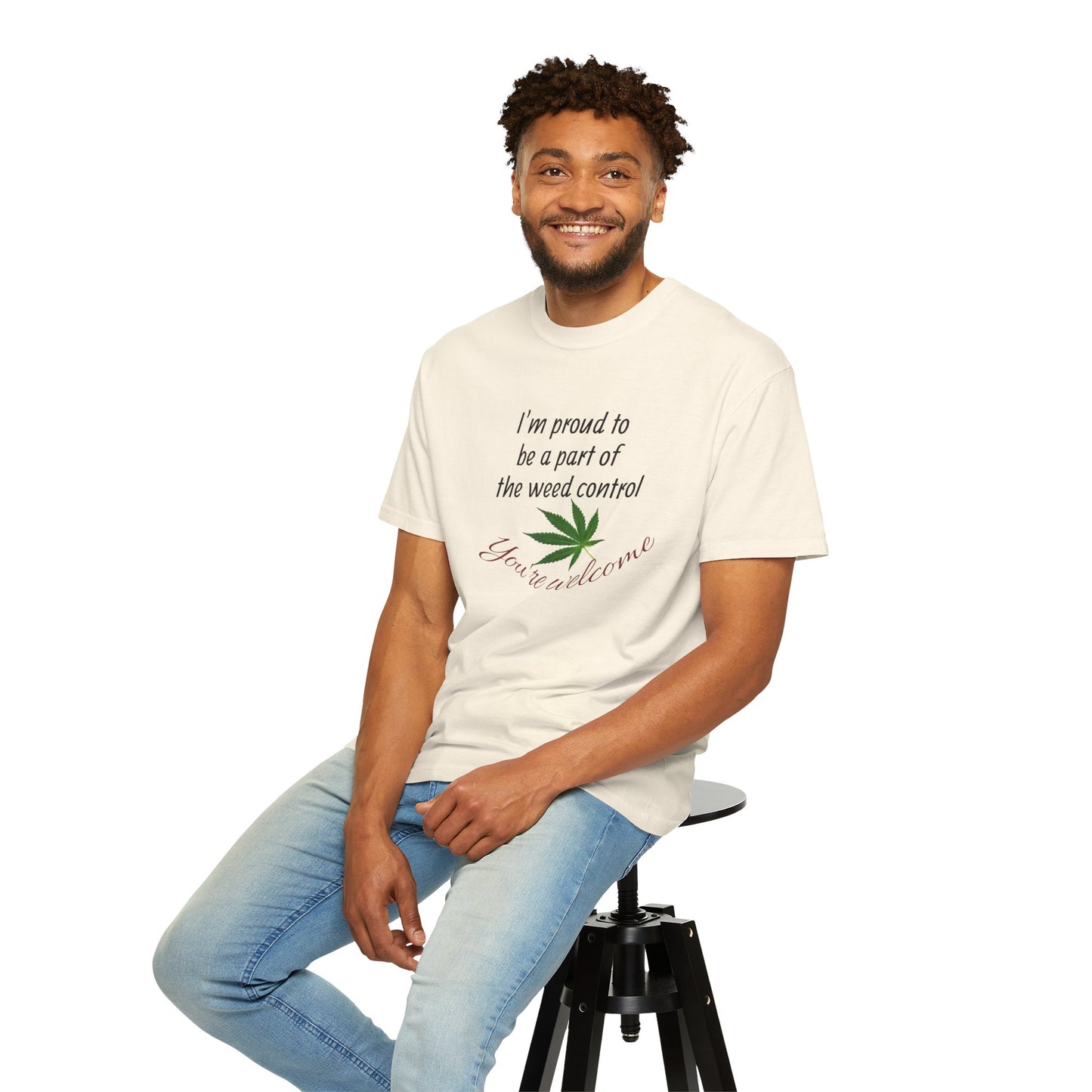 Proud Weed Control Unisex T-shirt, Cannabis Enthusiast Gift, Stoner Humor Tee, Eco-Friendly Apparel, Perfect for 420 Celebrations