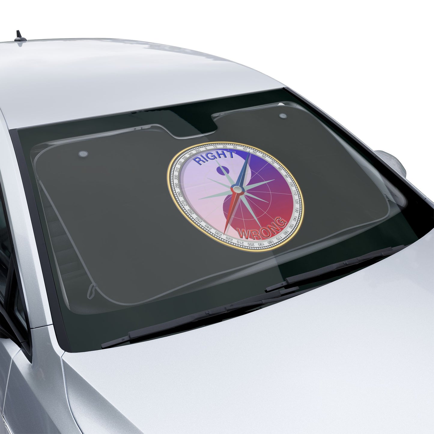 Car Sun Shade — 'Right' vs 'Wrong' Compass Design