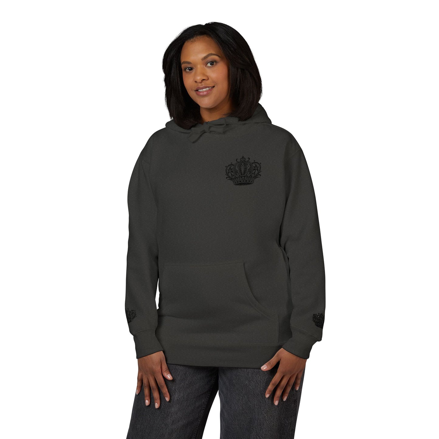 Crown Floral Unisex Fleece Hoodie | Cozy Streetwear, Perfect Gift for Him & Her, Autumn Fashion, Casual Wear, Trendy Outfit