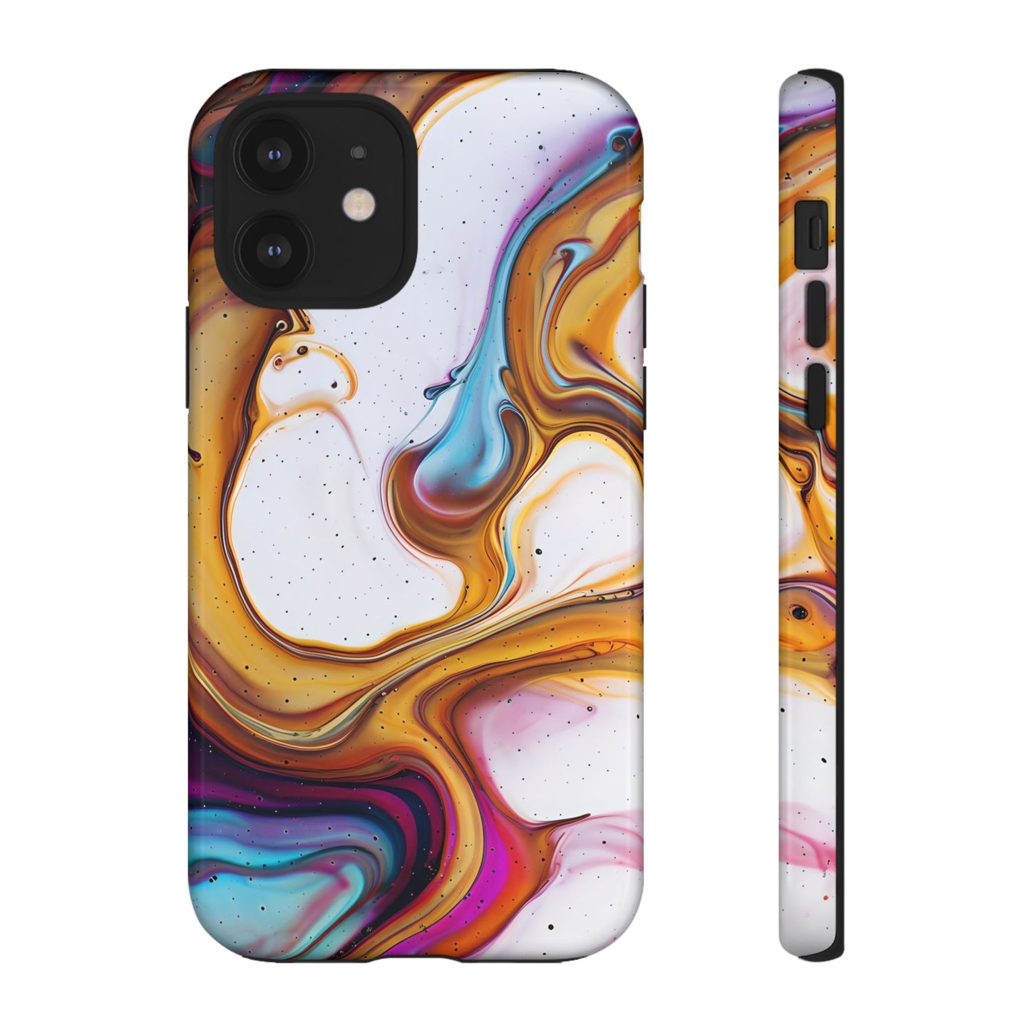 Artistic Phone Case, Tough Cases with Colorful Marble Design