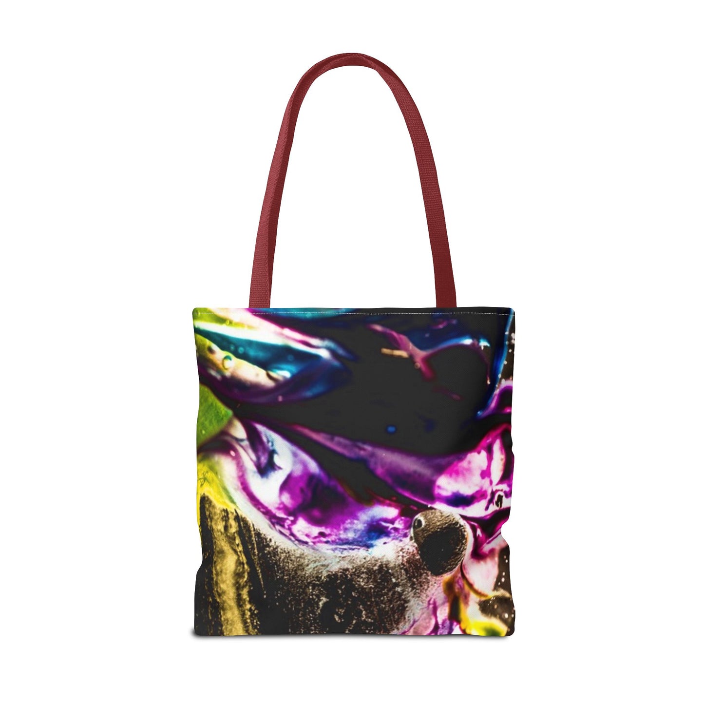 Vibrant Abstract Art Tote Bag, Colorful Reusable Shopper