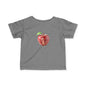Cute Apple Mouse Infant Tee, Baby Shower Gift, Toddler T-Shirt, Kids Fruit Shirt, Spring Outfit, Playful Everyday Wear