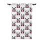 Cute Panda Love Window Curtains, Adorable Home Décor for Animal Lovers, Perfect for Kids' Rooms, Valentine's Day, Nursery