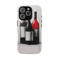 Wine Lover's Phone Case, Tough Phone Cover, Artistic Wine Design, Gift for Wine Enthusiasts, Customizable Case, Unique Wine Art