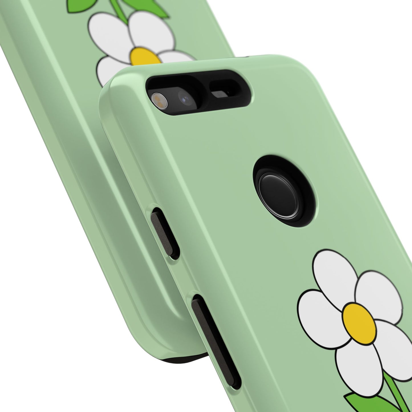 Floral Phone Case - Tough Cases for Nature Lovers, Cute Green Flower Design, iPhone Cover, Gift for Her, Spring Accessories