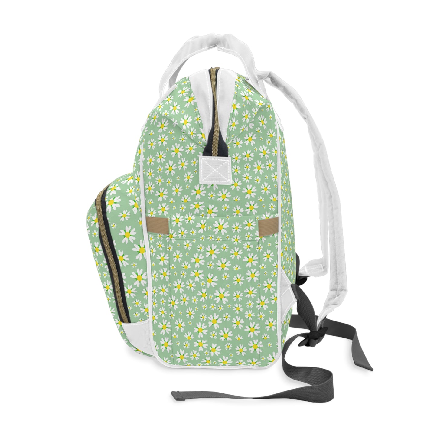 Stylish Floral Diaper Backpack for Moms, Versatile Baby Bag, Tote, Eco-Friendly, Gift for New Parents, Nursery Essential