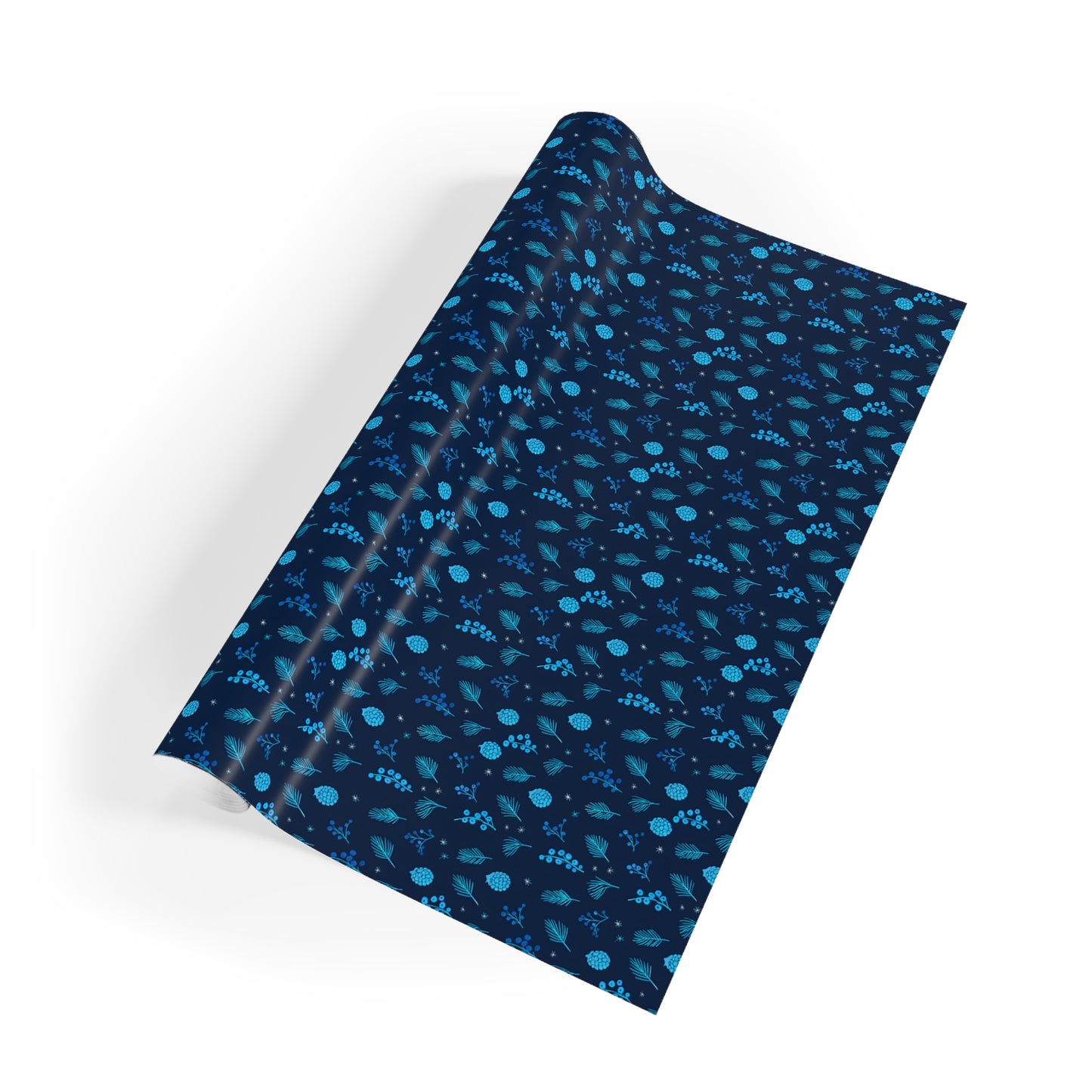 Elegant Gift Wrapping Paper Roll, Blue Polka Dot Pattern, Holiday Wrap, Birthday Gifts, Christmas Decor, Eco-Friendly Packaging