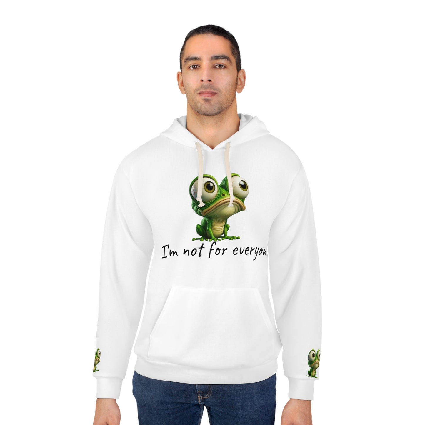 Whimsical Frog Hoodie - "I'm Not for Everyone" Design, Cozy Streetwear, Gift for Nature Lovers, Cute Gift for Thomas Day, Eco-Friendly [...]