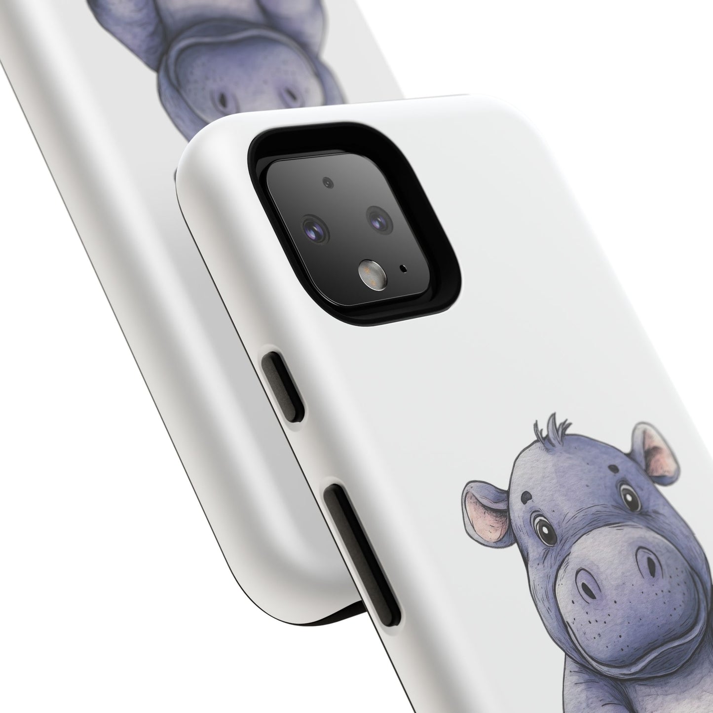 Cute Hippo Phone Case, Unique Tough Cases, Animal Lover Gift, Cute Animal Design, Baby Animal Phone Accessory