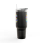 Vibrant Floral Insulated Travel Mug, Perfect for On-the-Go- Letter G