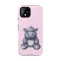 Cute Hippo Phone Case - Tough Cases, Animal Phone Cover, Kawaii Accessories, Gifts for Kids, Unique Tech Gear