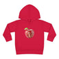Cute Apple Toddler Pullover Fleece Hoodie - Cozy, Fun, Playful Kidswear, Perfect Gift for Birthdays, Play Dates, or Fall Outings