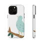 Birdsong Phone Case — Cute Blue Bird on Branch Protective Case