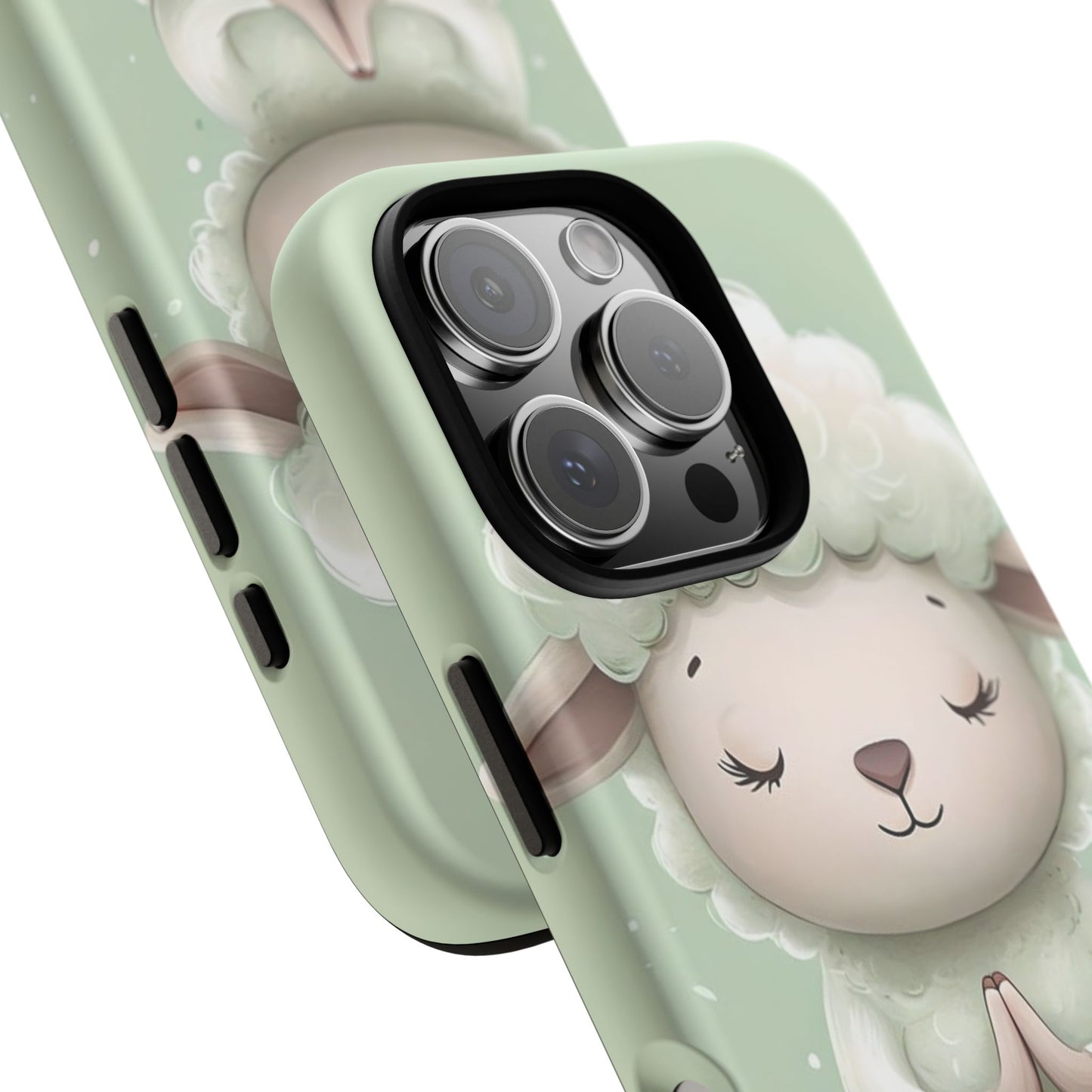 Meditating Lamb Phone Case — Cute Pastel Protective iPhone Cover