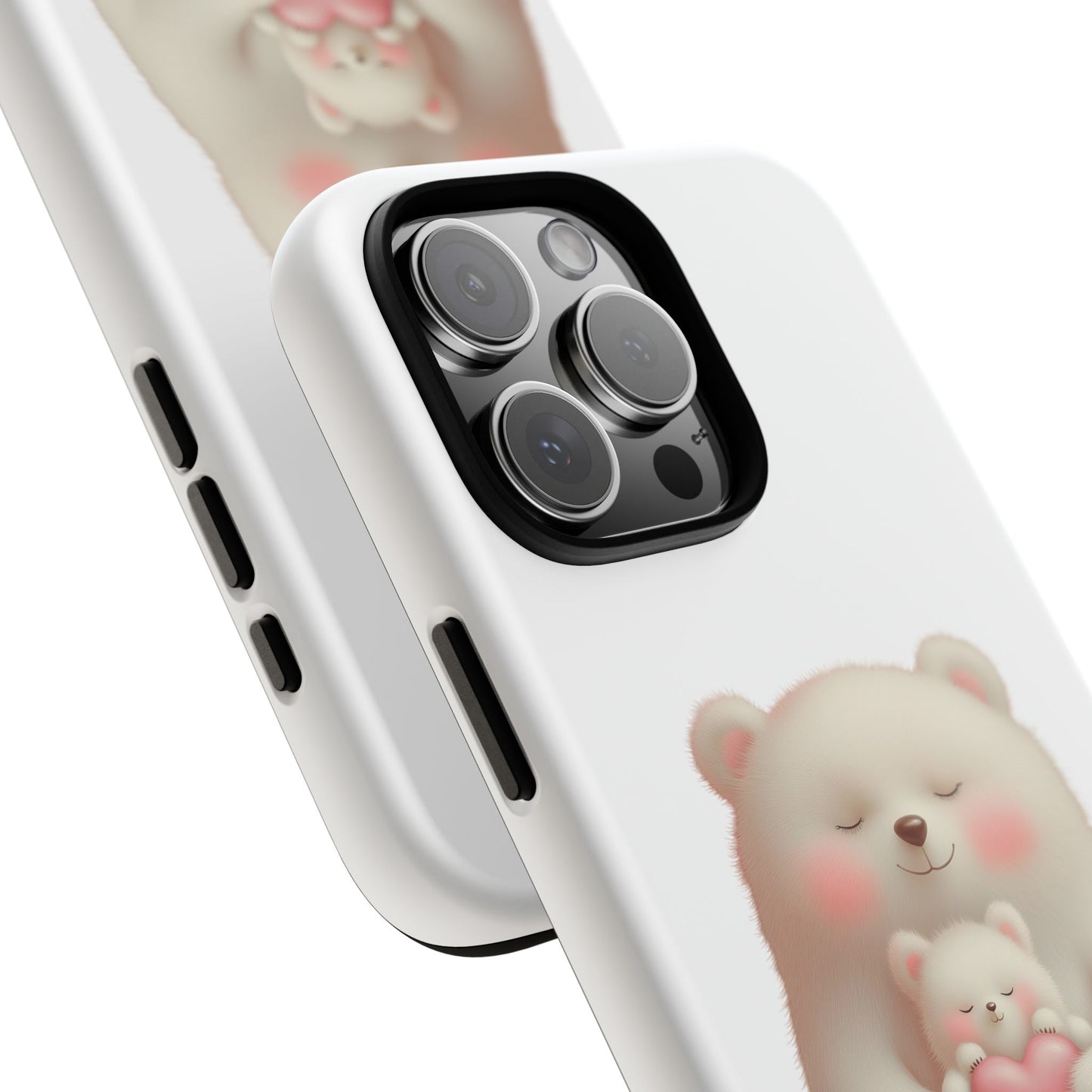 Cute Bear Phone Case, Tough Cases, Animal Lover Gift, Kids Accessories, Mother’s Day, Heartwarming Design