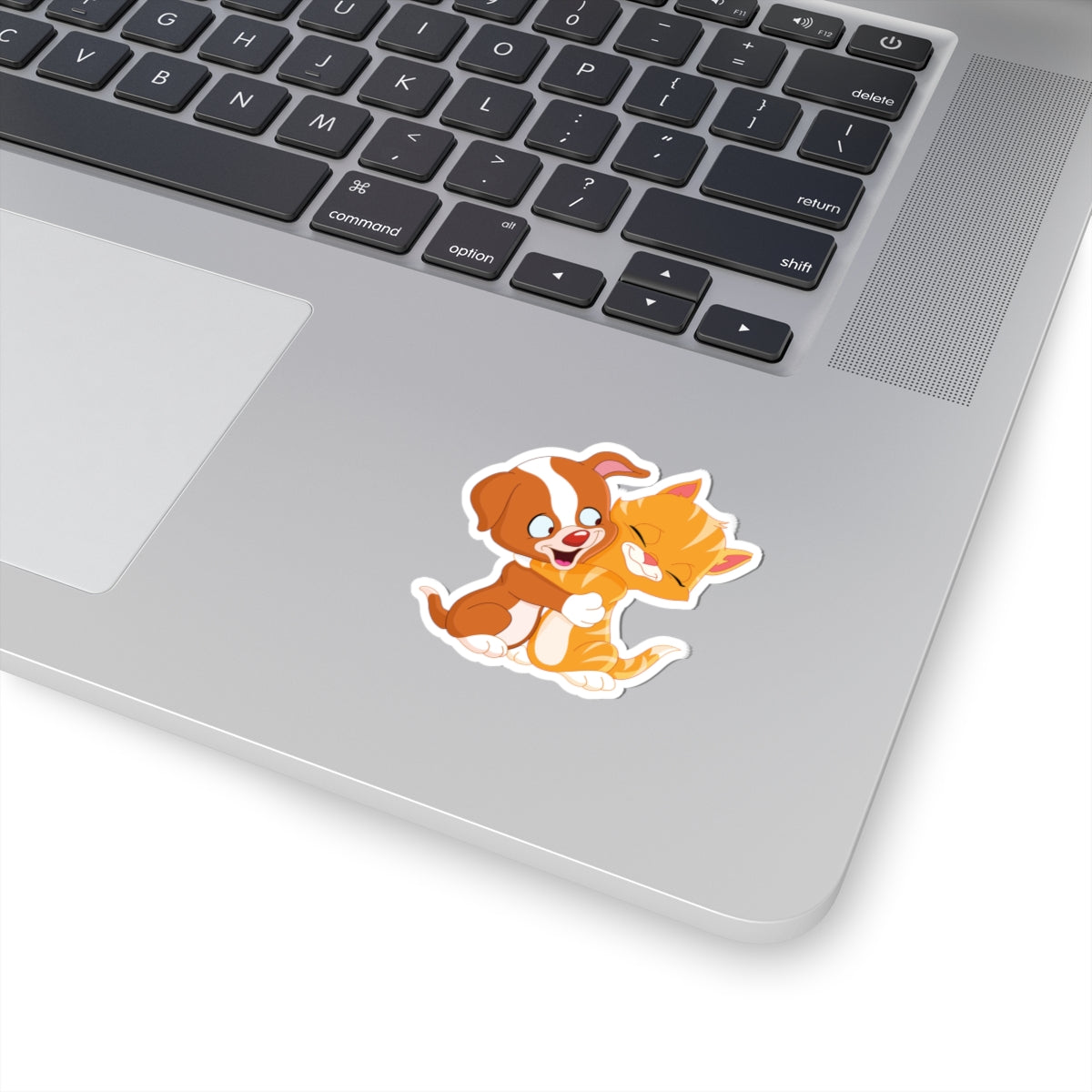 Cute Animal Friendship Kiss-Cut Stickers, Dog and Cat Art Stickers for Laptop, Scrapbooking, Gifts, Kids Decor, Pet Lovers