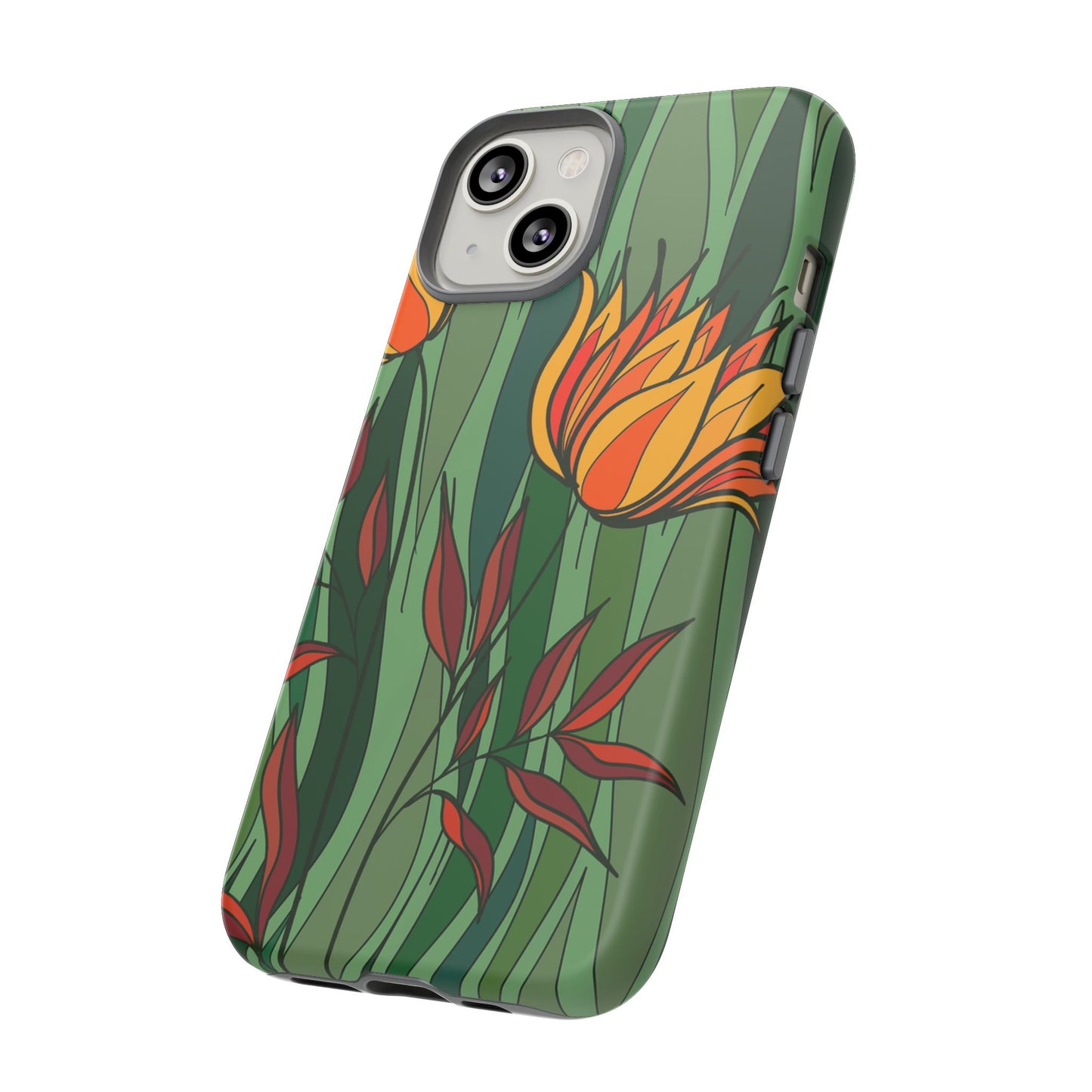 Vibrant Floral Phone Case, Nature-Inspired Tough Case, Eco-Friendly Cover, Unique Gift for Nature Lovers, Spring Decor