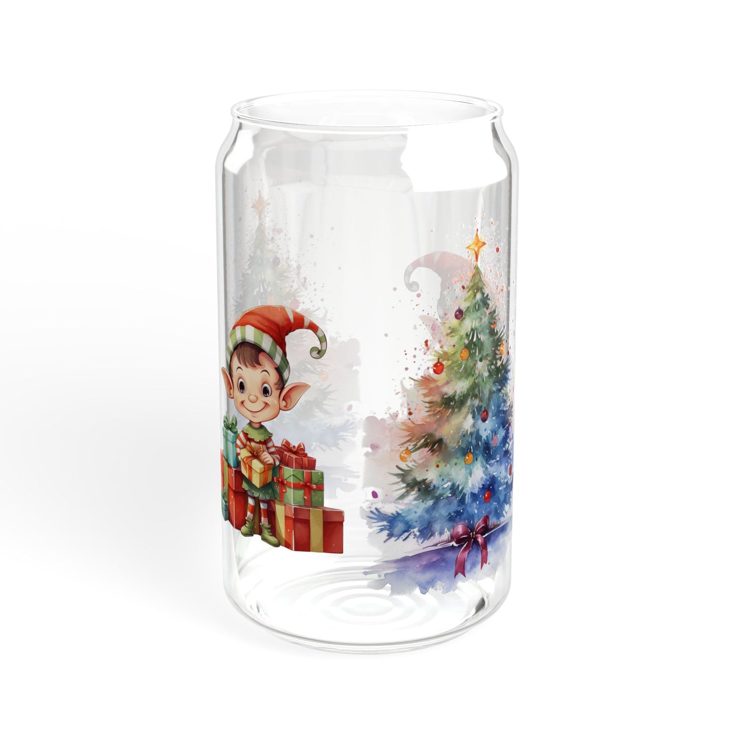 Christmas-Themed Sipper Glass, Holiday Drinkware, Cute Holiday Decor, Eco-Friendly Gift, Festive Homeware, 16oz Jar with Straw, [...]