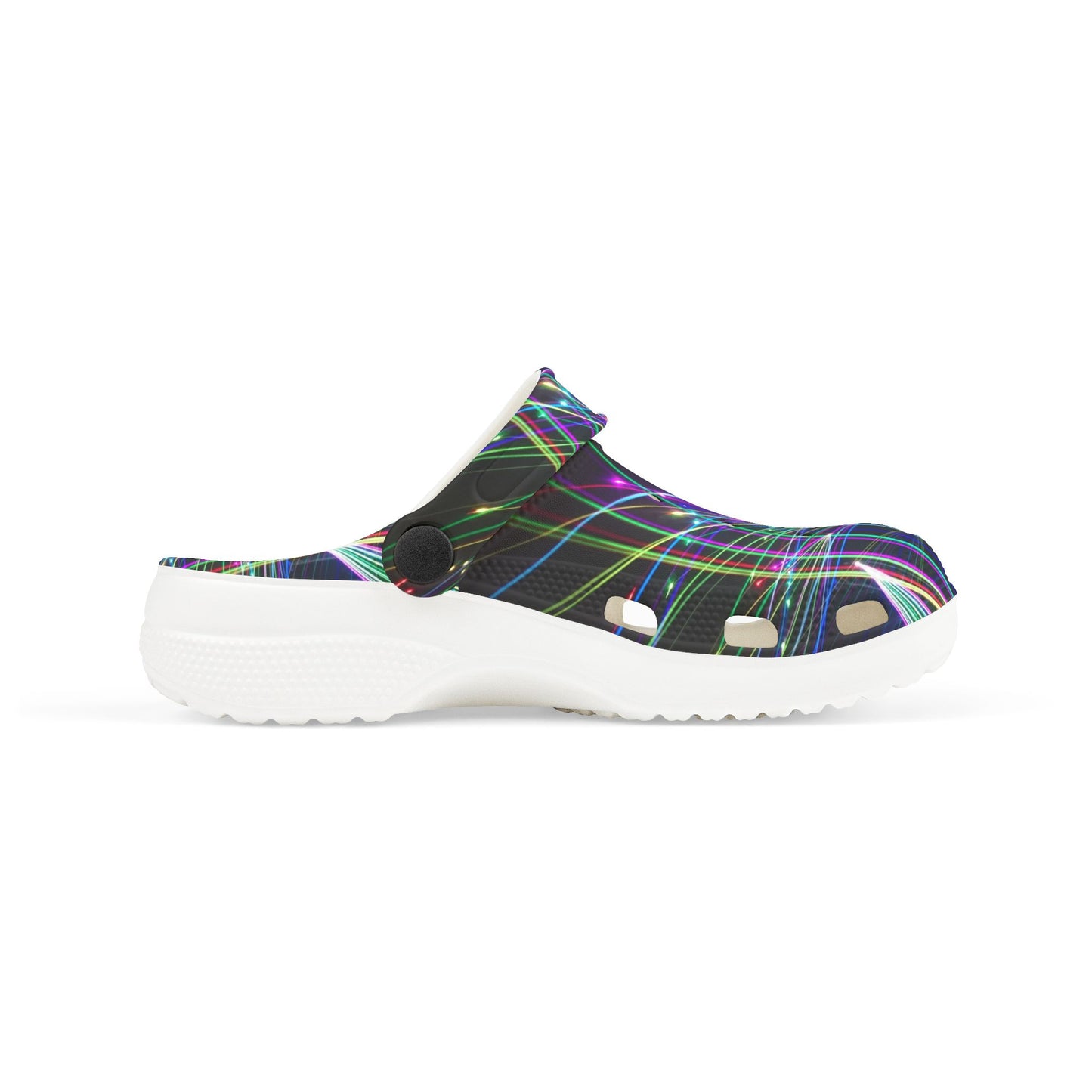 Vibrant Kid's EVA Foam Clogs, Colorful Slip-On Shoes for Fun Adventures, Neon Light Design, Ideal for Summer, Festivals, and Everyday Play