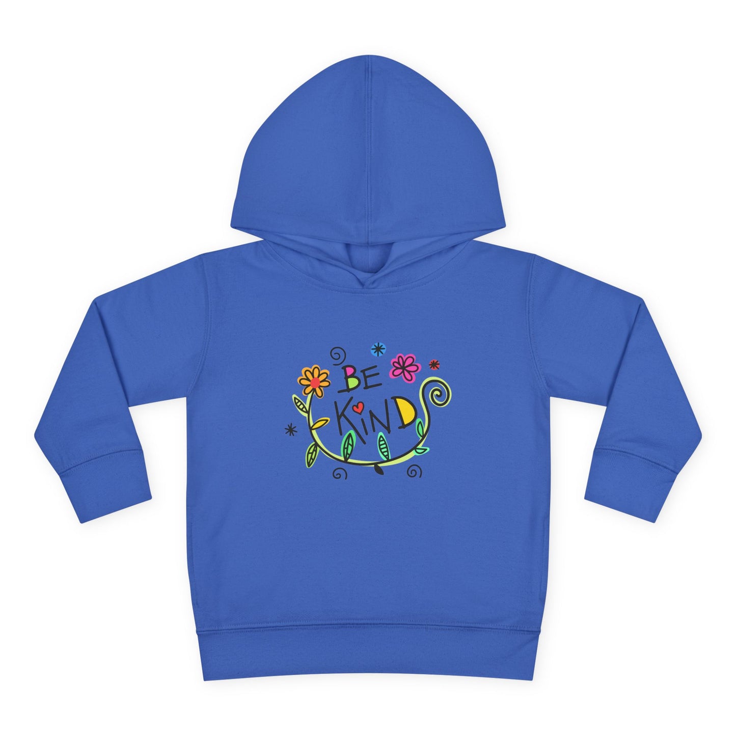Toddler Fleece Hoodie - 'Be Kind' Floral Design, Cozy Kids Pullover, Cute Gift for Toddlers, Everyday Wear, Spring Outfit