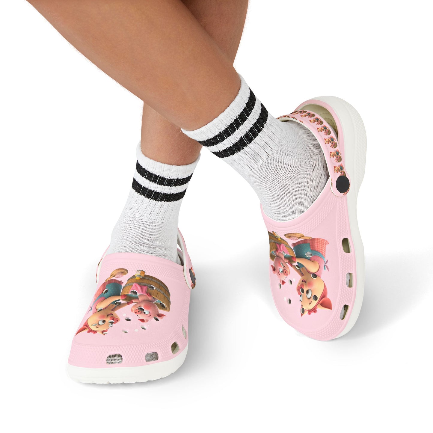 Kids Pink Piglet Clogs — Cute Farm Animal EVA Foam Shoes