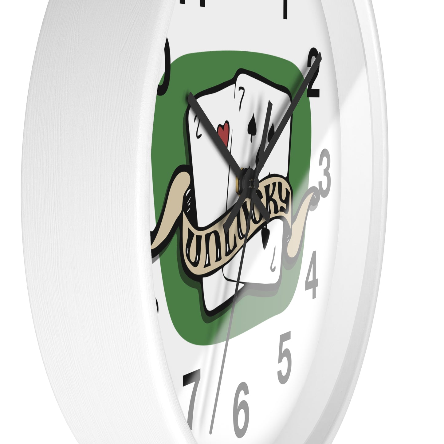 Vintage Playing Cards Wall Clock | Unlucky Tattoo Style Poker Design