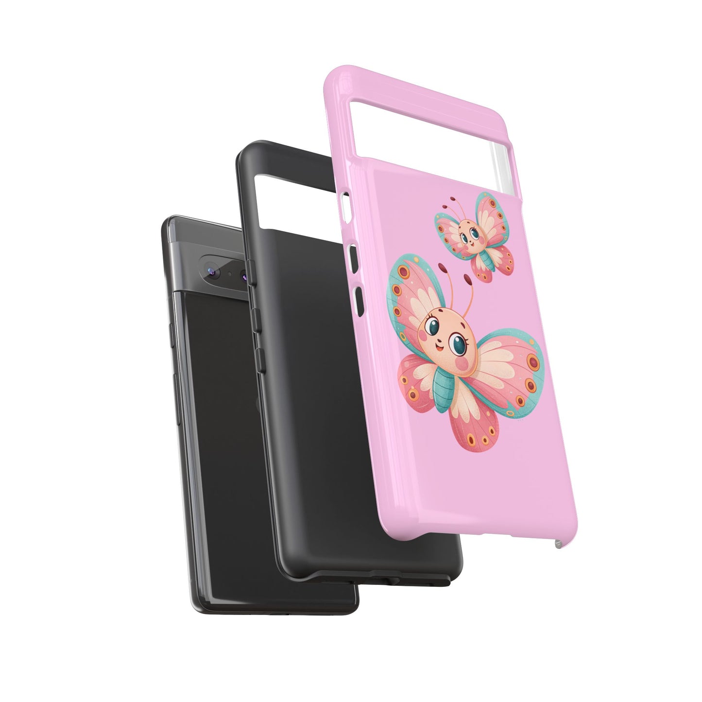 Cute Butterfly Phone Case, Tough Phone Cover, Girly Phone Accessory, Unique Gift for Her, Kids Phone Case, Floral Design Case