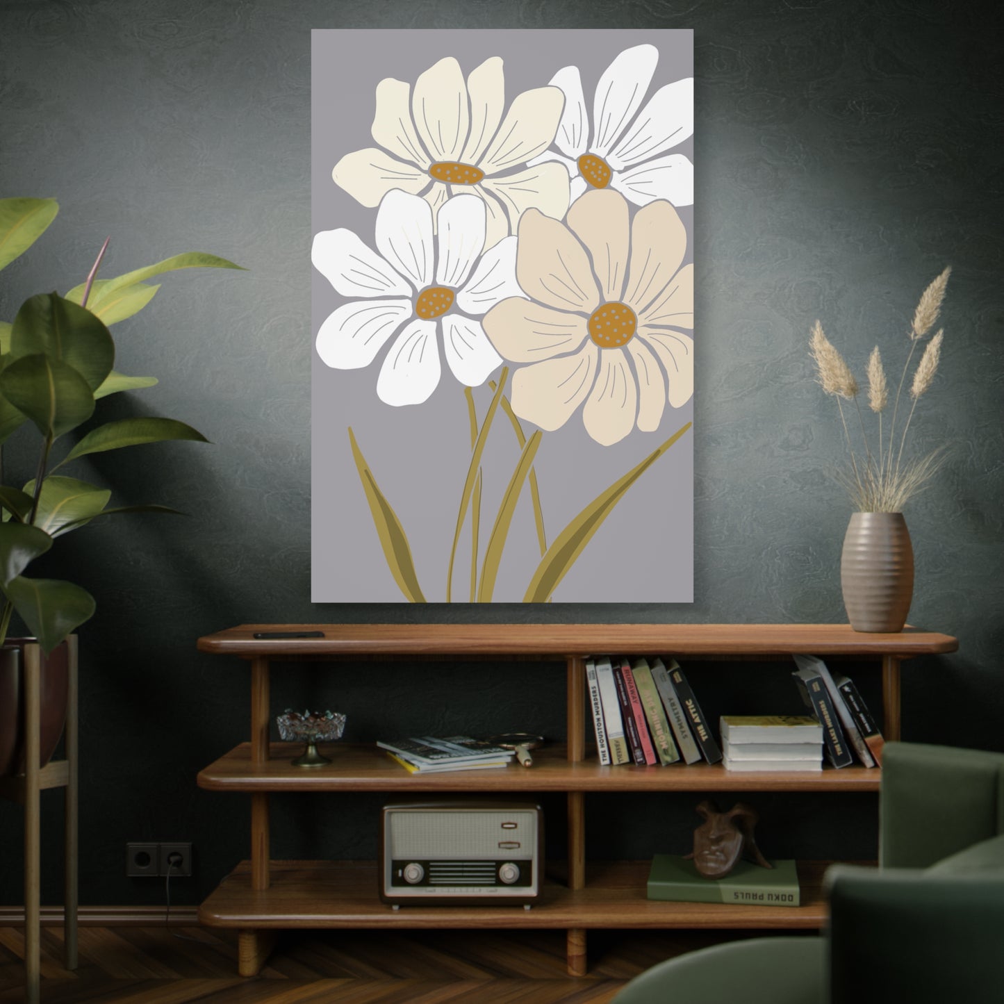 Copy of Copy of Matte Canvas, Stretched, 1.25" Tulips Pink and Purple Flowers