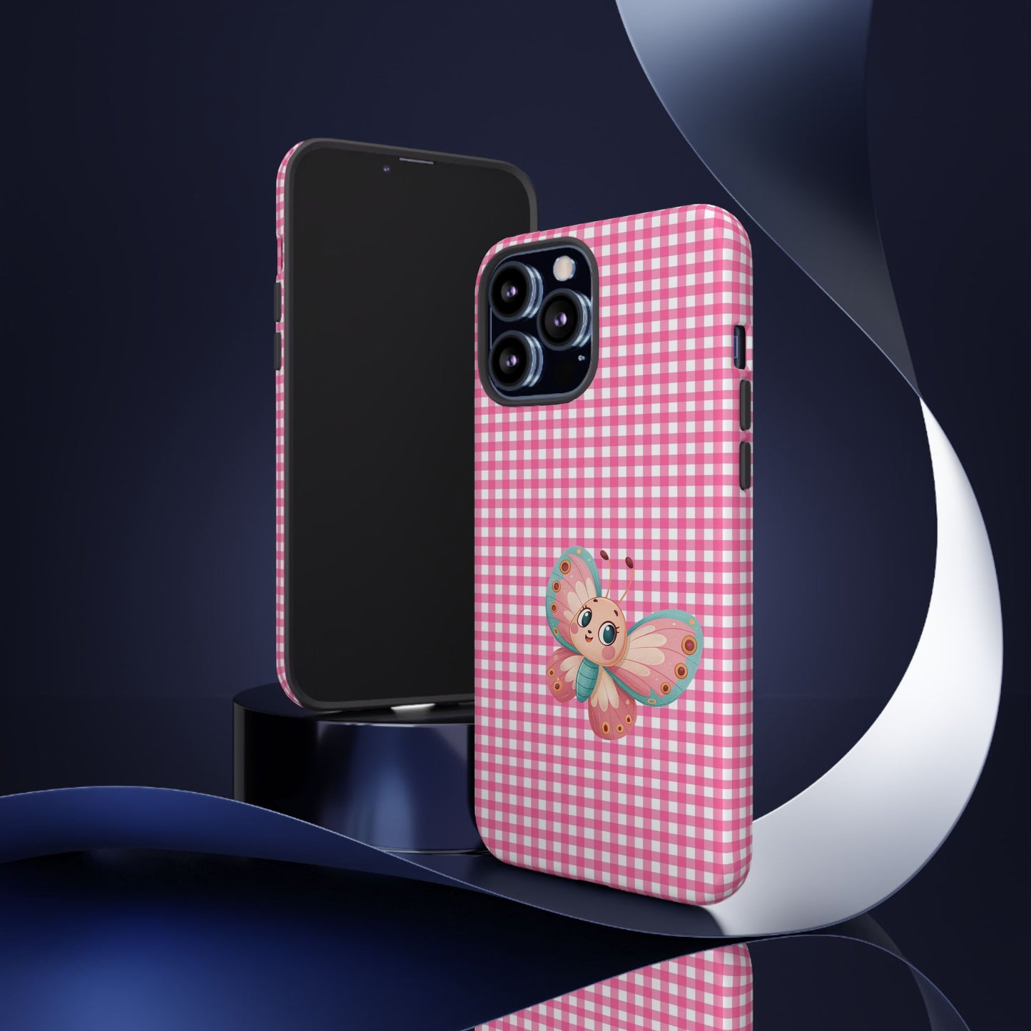 Cute Butterfly Phone Case, Tough Cases, Floral Phone Accessory, Gift for Her, Spring Fashion, Kids' Birthday Present, Pastel Aesthetic
