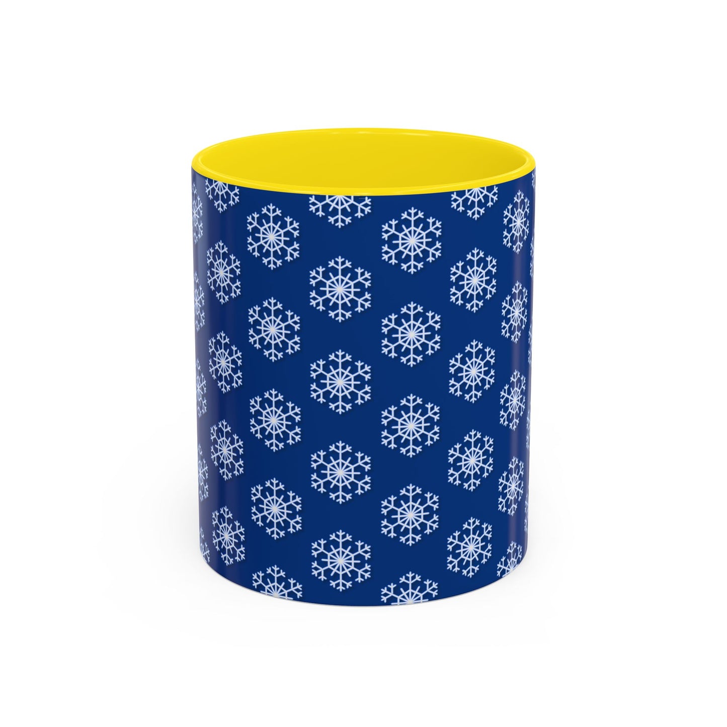 Blue Snowflake Accent Coffee Mug for Winter, Holiday Gift, Cozy Drinkware, Festive Kitchen Decor, Mug for Coffee Lovers, Tea Time Essential