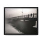 Framed Matte Canvas - Foggy Bridge Black & White Photography
