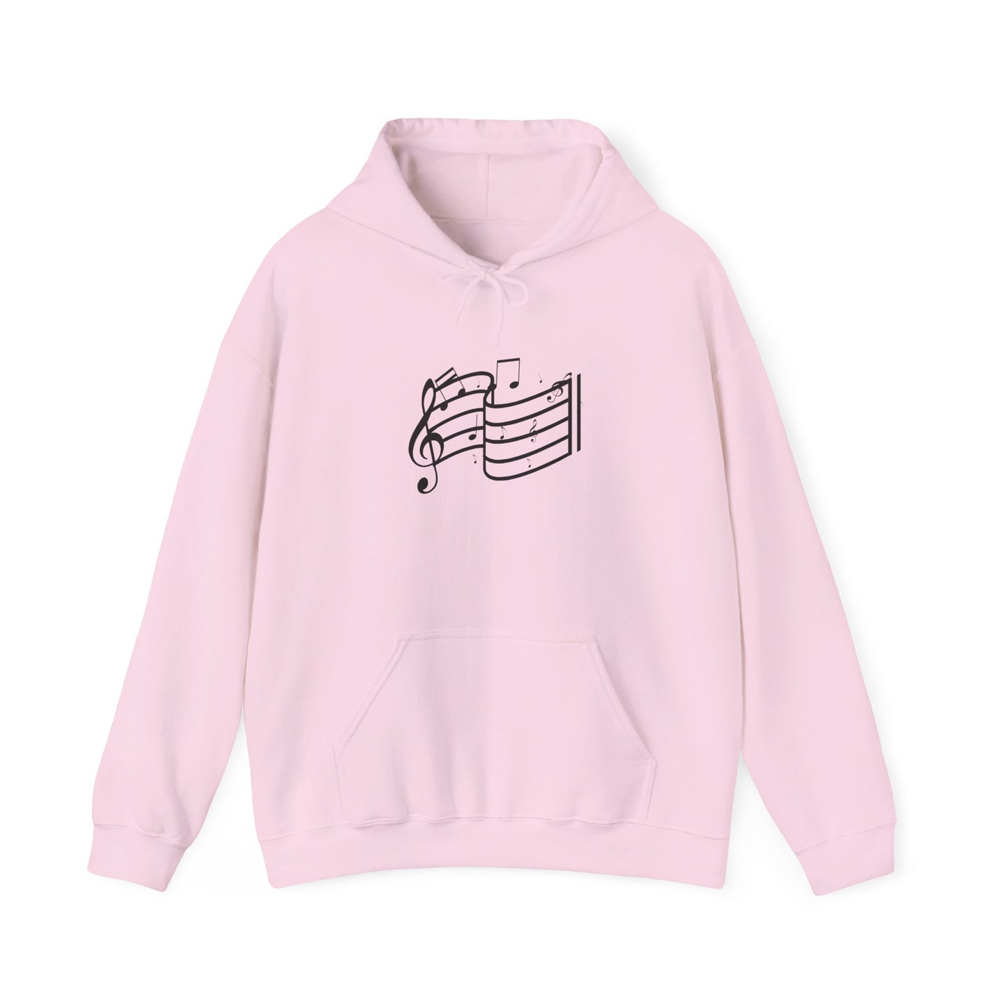 Music Notes Hoodie — Minimal Sheet Music Design
