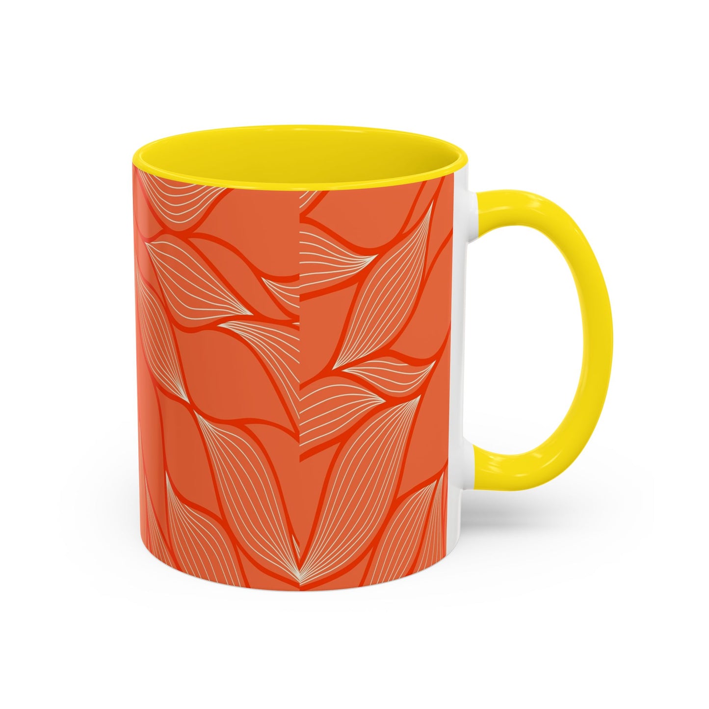 Stylish Accent Coffee Mug, Floral Pattern Drinkware, Unique Gift for Coffee Lovers, Home Decor, Kitchenware, Vibrant Design