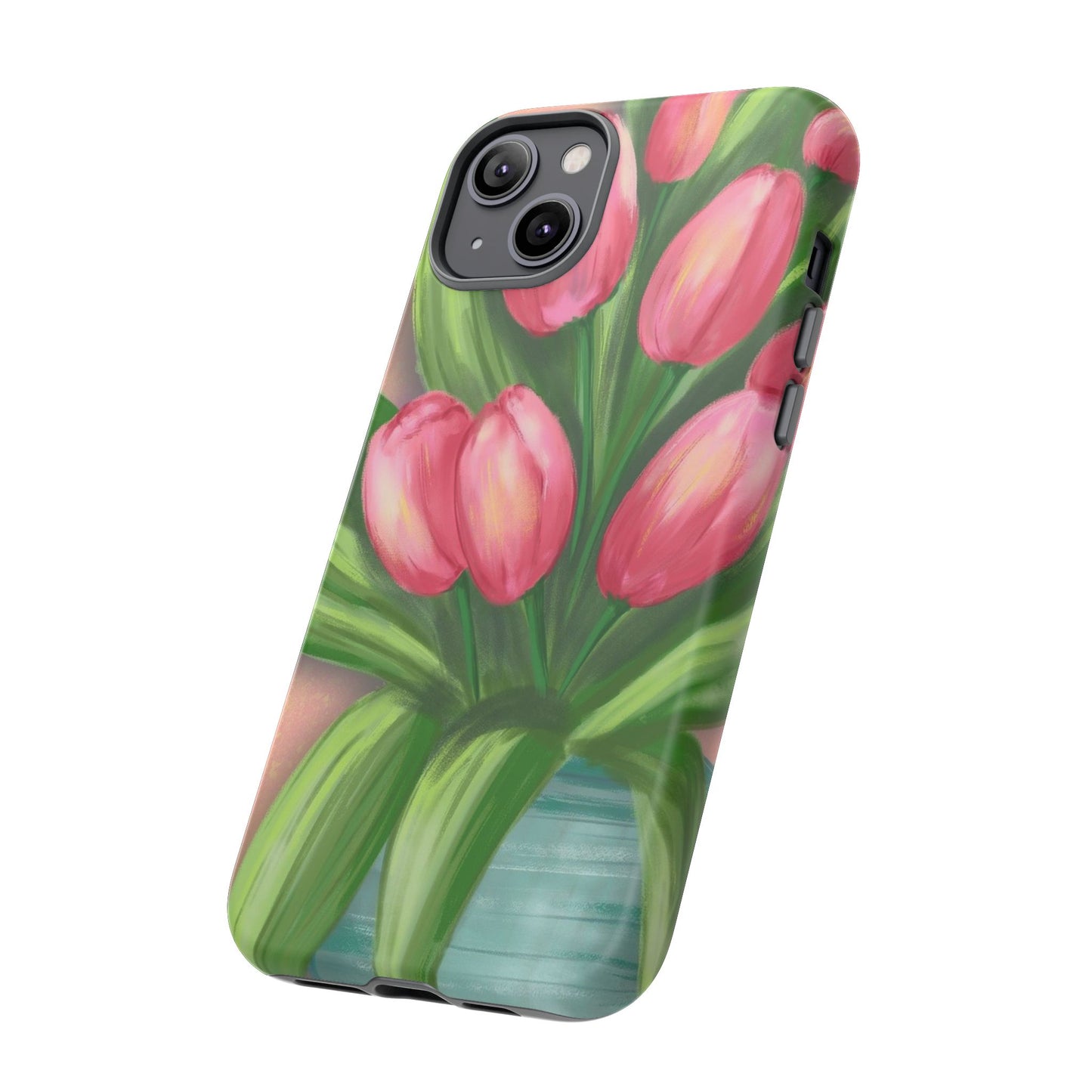Floral Phone Case with Vibrant Tulips - Tough Cases for Garden Lovers, Spring Gifts, Nature Enthusiasts, Unique Gadget Accessories, [...]