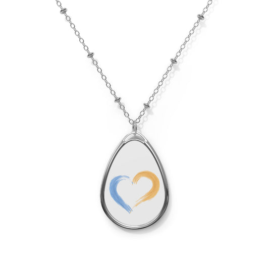 Heart-Shaped Oval Necklace, Meaningful Gift for Anniversary, Valentine's Day, Friendship, Family, Unique Jewelry