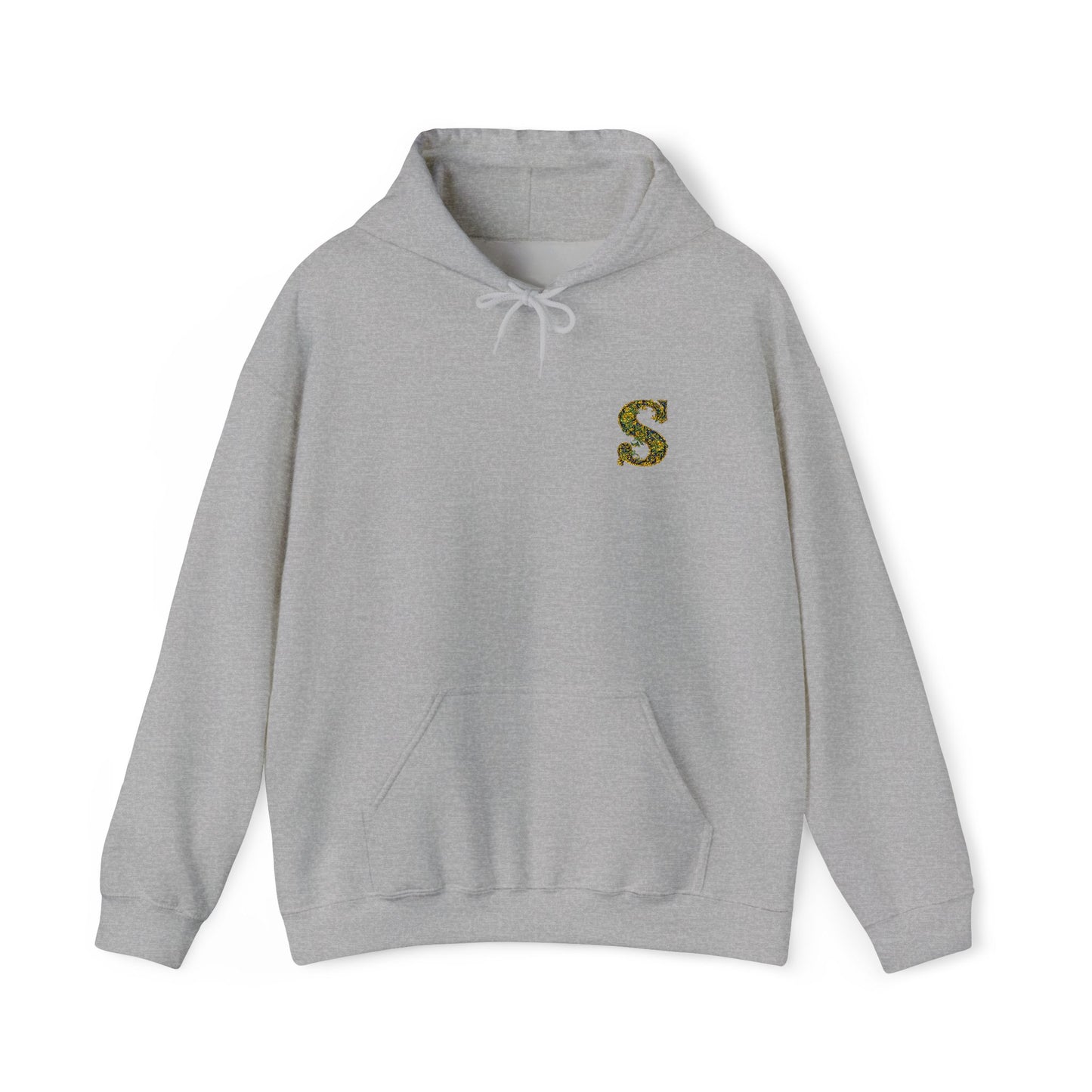 Floral S Initial Hoodie — Monogrammed Flower Letter Sweatshirt