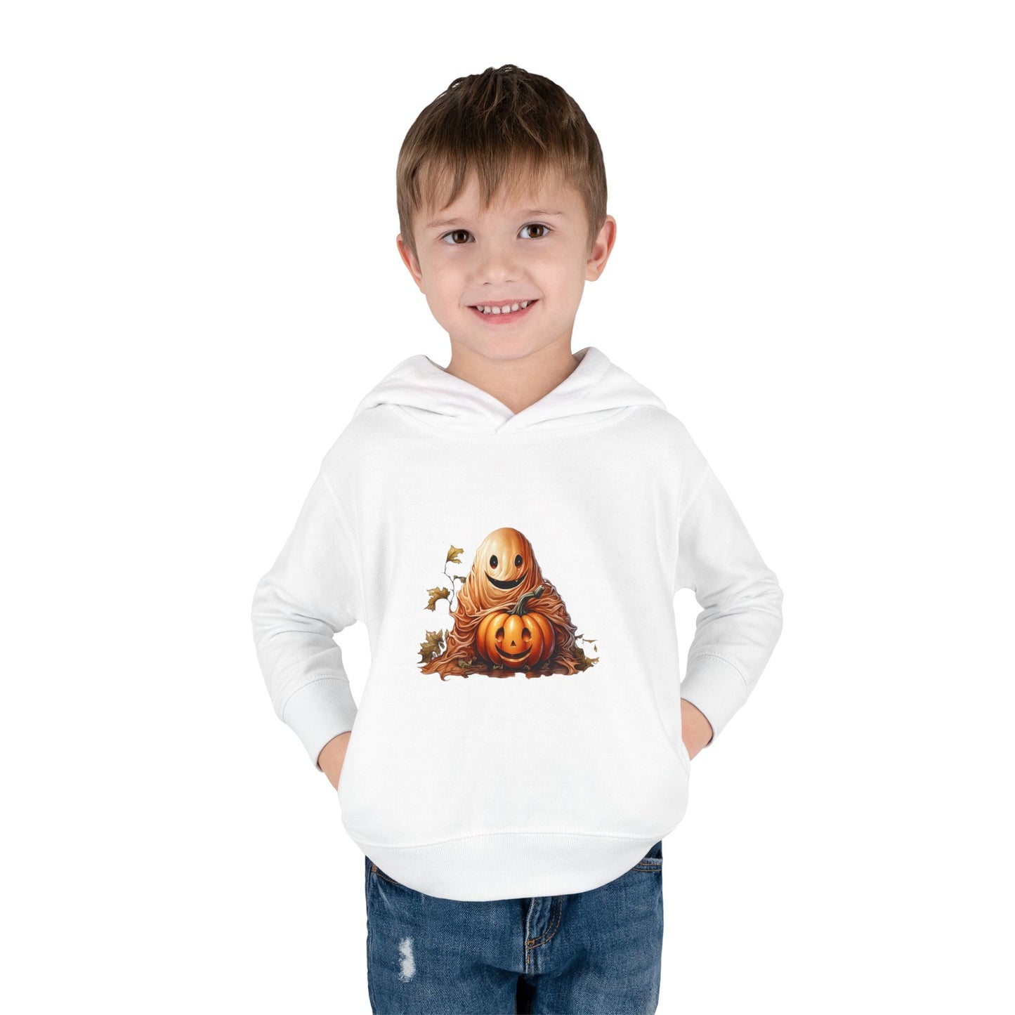 Halloween Toddler Hoodie, Cozy Pullover for Kids, Cute Fleece Sweatshirt, Perfect Fall Gift, Pumpkin Design