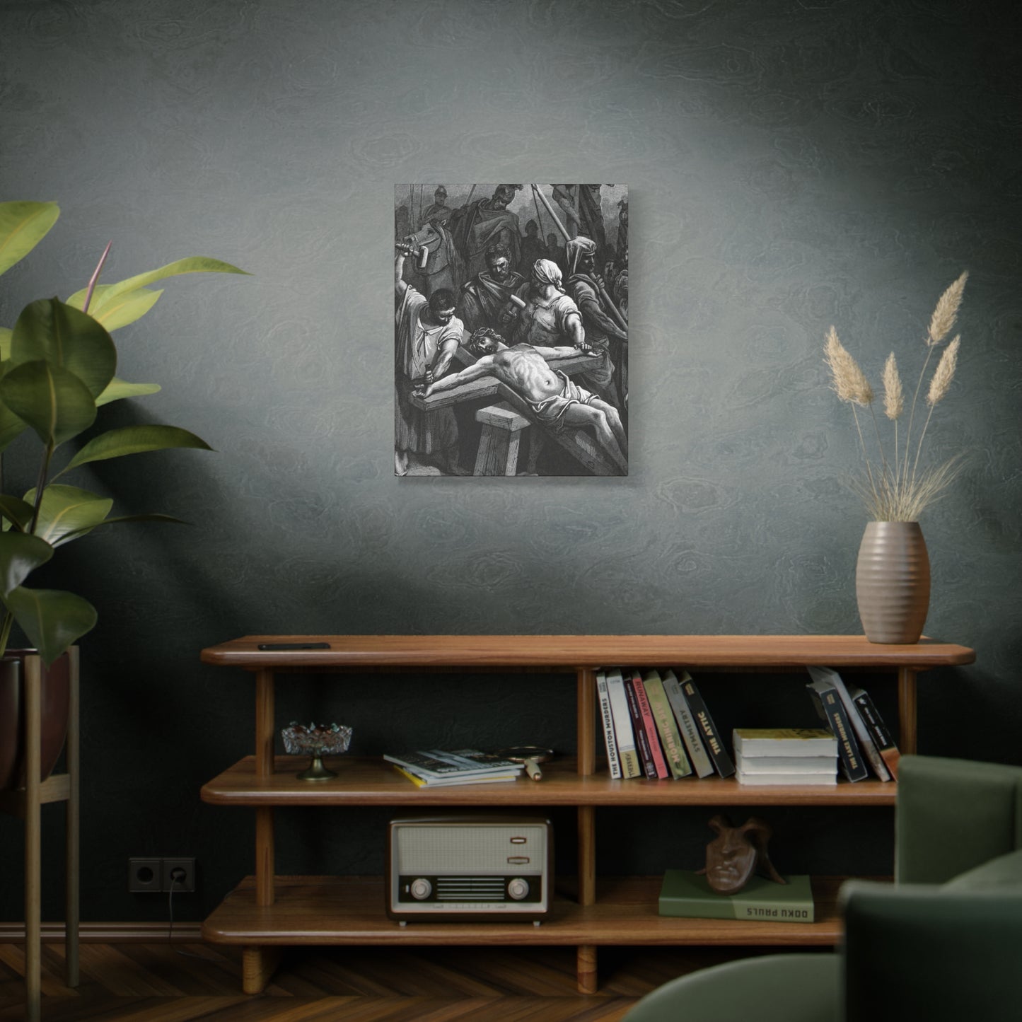 Crucifixion Art Matte Canvas Print – Stretched Religious Wall Decor