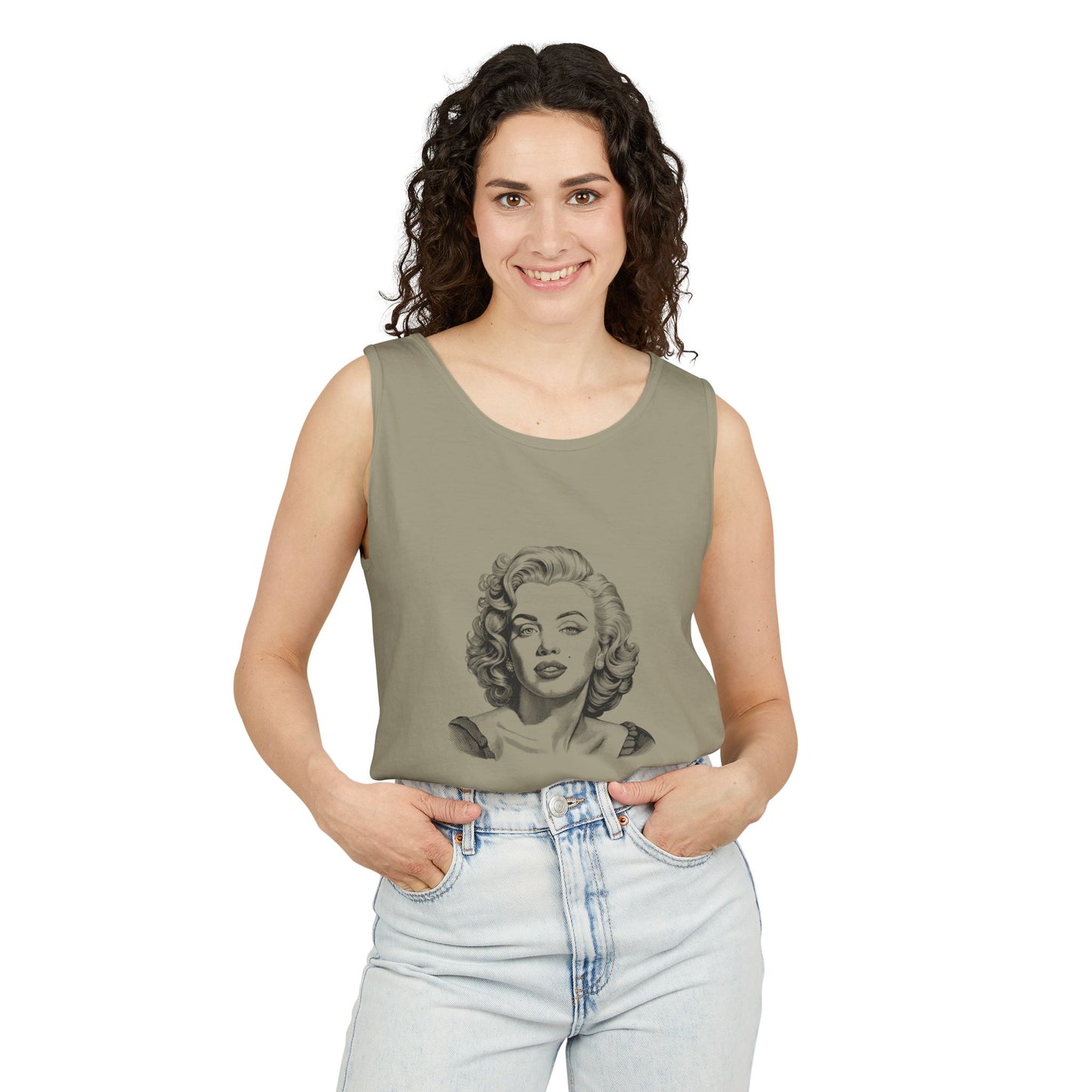 Vintage Marilyn Monroe Tank Top for Unisex, Retro Beachwear, Summer Casual Style, Gift for Movie Lovers, Classic Graphic Apparel