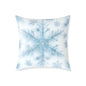 Snowflake Square Poly Canvas Pillow | Cozy Winter Decor, Holiday Gift, Home Accent, Relaxation Decor, Seasonal Cushion