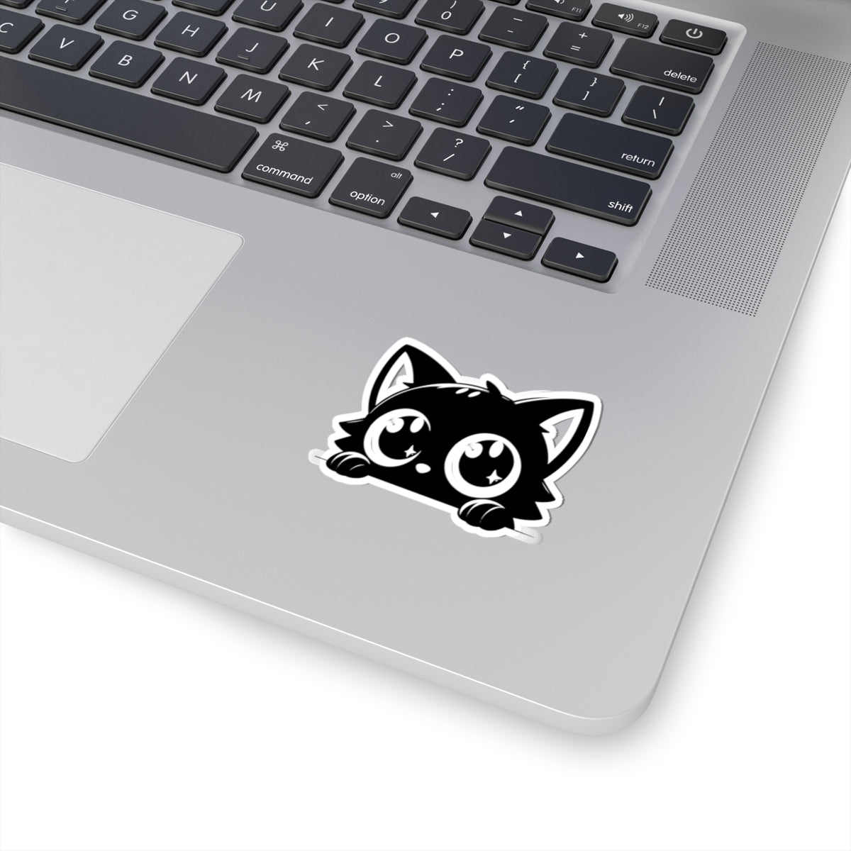 Cute Cat Kiss-Cut Stickers | Black Cat Laptop Decals, Cute Aesthetic Stickers, Gift for Cat Lovers, Cute Animal Stickers