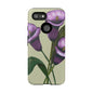 Floral Phone Case - Tough Cases, Purple Flower Design, Cell Phone Accessories, Gift for Her, Nature Lover Essentials